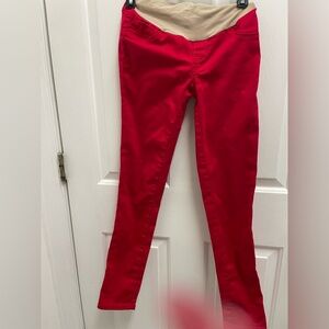 Motherhood Maternity Vibrant Red Jeggings